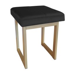 Taboret SOLID tkanina Welur stelaż metalowy STOŁEK LOFT