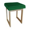 Taboret SOLID tkanina Welur stelaż metalowy STOŁEK LOFT