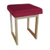 Taboret SOLID tkanina Welur stelaż metalowy STOŁEK LOFT