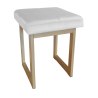 Taboret SOLID tkanina Welur stelaż metalowy STOŁEK LOFT