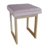 Taboret SOLID tkanina Welur stelaż metalowy STOŁEK LOFT