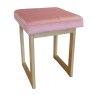 Taboret SOLID tkanina Welur stelaż metalowy STOŁEK LOFT