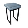 Taboret SOLID tkanina Welur stelaż metalowy STOŁEK LOFT
