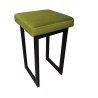 Taboret SOLID tkanina Welur stelaż metalowy STOŁEK LOFT