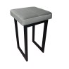 Taboret SOLID tkanina Welur stelaż metalowy STOŁEK LOFT