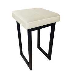 Taboret SOLID tkanina Welur stelaż metalowy STOŁEK LOFT