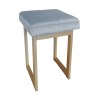 Taboret SOLID tkanina Welur stelaż metalowy STOŁEK LOFT