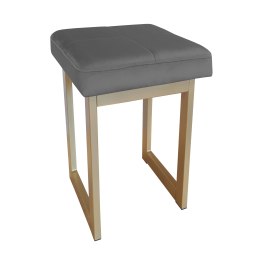 Taboret SOLID tkanina Welur stelaż metalowy STOŁEK LOFT