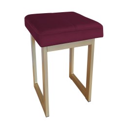 Taboret SOLID tkanina Welur stelaż metalowy STOŁEK LOFT