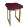 Taboret SOLID tkanina Welur stelaż metalowy STOŁEK LOFT