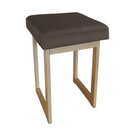 Taboret SOLID tkanina Welur stelaż metalowy STOŁEK LOFT