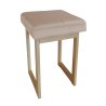 Taboret SOLID tkanina Welur stelaż metalowy STOŁEK LOFT