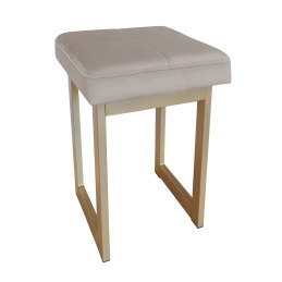 Taboret SOLID tkanina Welur stelaż metalowy STOŁEK LOFT