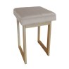 Taboret SOLID tkanina Welur stelaż metalowy STOŁEK LOFT
