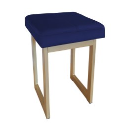 Taboret SOLID tkanina Welur stelaż metalowy STOŁEK LOFT