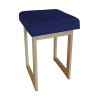 Taboret SOLID tkanina Welur stelaż metalowy STOŁEK LOFT