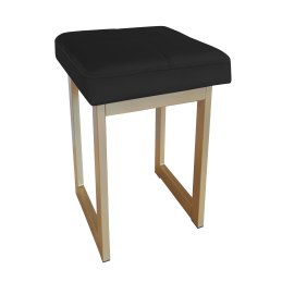 Taboret SOLID tkanina Welur stelaż metalowy STOŁEK LOFT