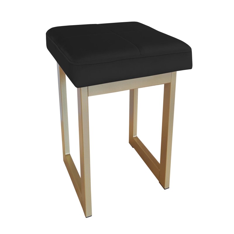 Taboret SOLID tkanina Welur stelaż metalowy STOŁEK LOFT