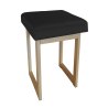 Taboret SOLID tkanina Welur stelaż metalowy STOŁEK LOFT