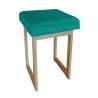 Taboret SOLID tkanina Welur stelaż metalowy STOŁEK LOFT