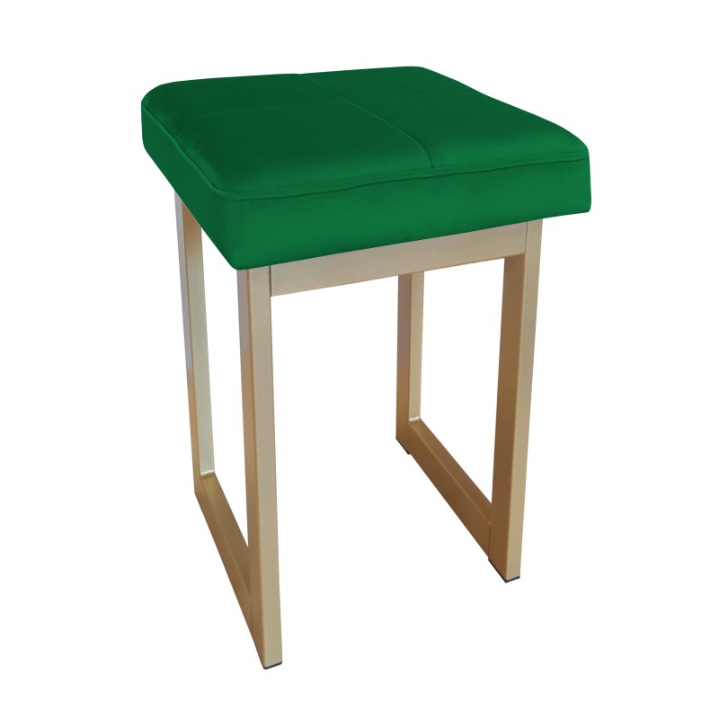 Taboret SOLID tkanina Welur stelaż metalowy STOŁEK LOFT