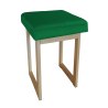 Taboret SOLID tkanina Welur stelaż metalowy STOŁEK LOFT