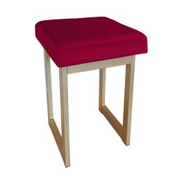 Taboret SOLID tkanina Welur stelaż metalowy STOŁEK LOFT