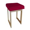 Taboret SOLID tkanina Welur stelaż metalowy STOŁEK LOFT