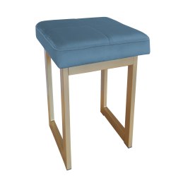 Taboret SOLID tkanina Welur stelaż metalowy STOŁEK LOFT