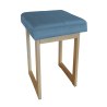 Taboret SOLID tkanina Welur stelaż metalowy STOŁEK LOFT