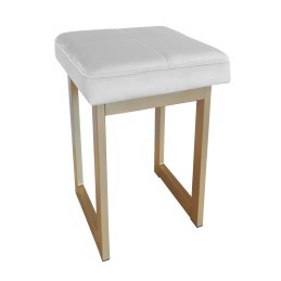 Taboret SOLID tkanina Welur stelaż metalowy STOŁEK LOFT