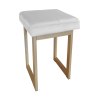 Taboret SOLID tkanina Welur stelaż metalowy STOŁEK LOFT