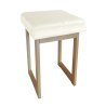 Taboret SOLID tkanina Welur stelaż metalowy STOŁEK LOFT