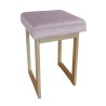 Taboret SOLID tkanina Welur stelaż metalowy STOŁEK LOFT