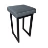 Taboret SOLID tkanina Welur stelaż metalowy STOŁEK LOFT