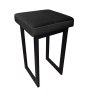 Taboret SOLID tkanina Welur stelaż metalowy STOŁEK LOFT