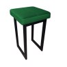 Taboret SOLID tkanina Welur stelaż metalowy STOŁEK LOFT
