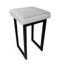 Taboret SOLID tkanina Welur stelaż metalowy STOŁEK LOFT