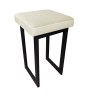 Taboret SOLID tkanina Welur stelaż metalowy STOŁEK LOFT