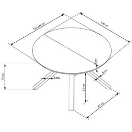 Stół VERTIGO – nowoczesny rozkładany stół do jadalni