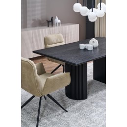 BOLERO stół rozkładany 160-250x90x78 cm dąb naturalny/czarny