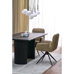 BOLERO stół rozkładany 160-250x90x78 cm dąb naturalny/czarny