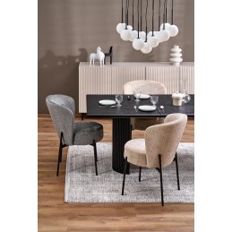 BOLERO stół rozkładany 160-250x90x78 cm dąb naturalny/czarny