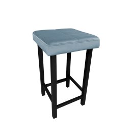 Taboret KLASYK tkanina Welur stelaż metalowy