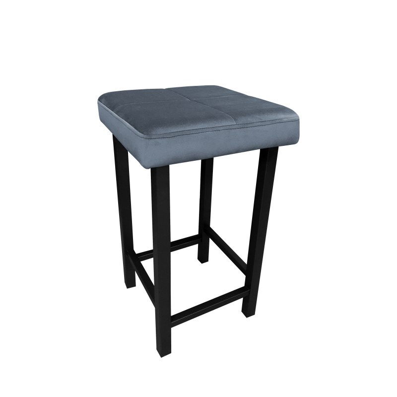 Taboret KLASYK tkanina Welur stelaż metalowy