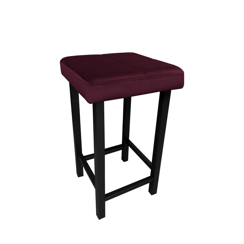 Taboret KLASYK tkanina Welur stelaż metalowy