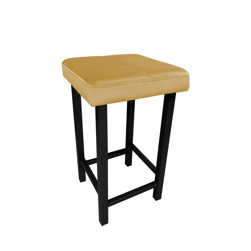 Taboret KLASYK tkanina Welur stelaż metalowy