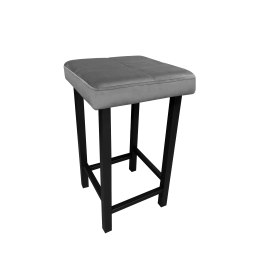 Taboret KLASYK tkanina Welur stelaż metalowy