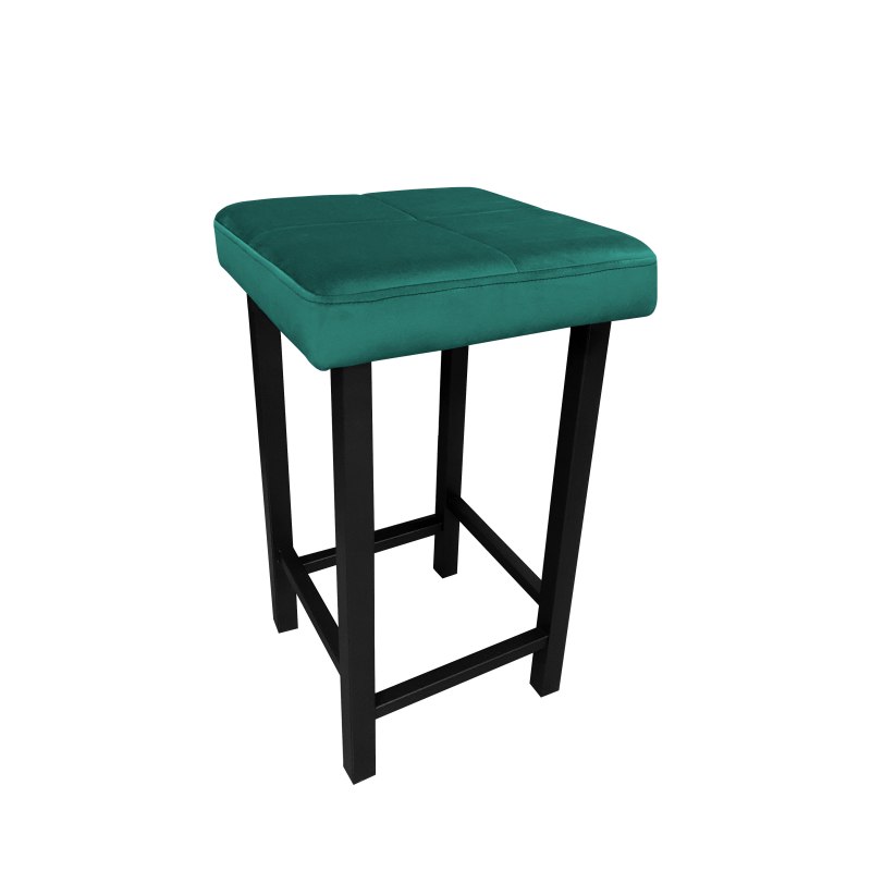 Taboret KLASYK tkanina Welur stelaż metalowy