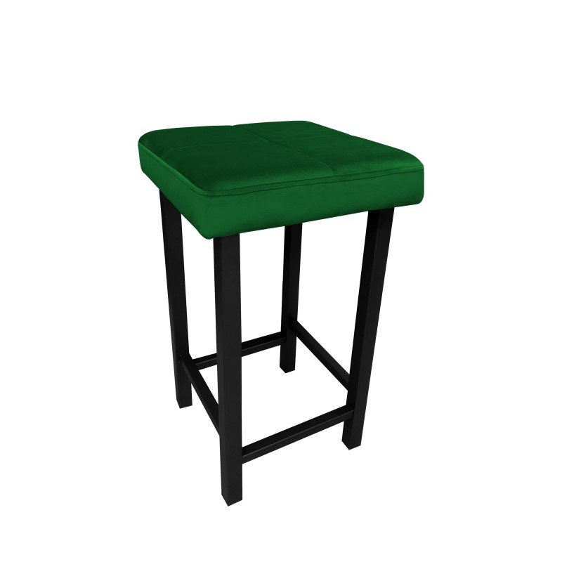Taboret KLASYK tkanina Welur stelaż metalowy
